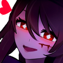 HuTaoYandere custom emote from Cozy Corner Café Hangout ❤ 💙 ✨