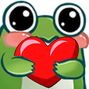 FrogHEART Discord sticker | Just Cum