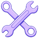 Crossedwrenchesinlightpurple custom emote | SMM COMMUNITY