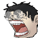Okarun_Yell animated Discord emote from DanDaDan - Discord