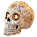 74195ornategoldenskullwithintric