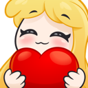 blonde_girl_heart Discord sticker from 🎮New Haven Gaming📱