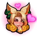 AhriCharm custom emote from ⋆˚𝜗 night owls 𝜚˚⋆