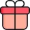 Gift box with a pink lid and light pink base rendered in a simple pixel art style.
