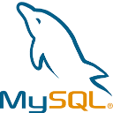 A blue dolphin silhouette swimming above orange and blue text.