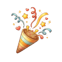 Confetti custom emote | Cozy Fork