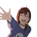 Momo_Waveing custom emote - DanDaDan - Discord