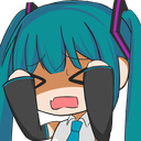 Hatsune Miku covering her face with both hands in a gesture of extreme frustration or disbelief.