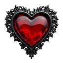 158750gothicheartredblack