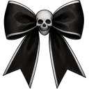 688361skullblackwhitebow