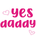 txt_yes_daddy Discord sticker from 𝐋𝐮𝐬𝐭𝐲 𝐅𝐫𝐞𝐚𝐤𝐬 🐾