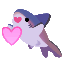 sharkheart animated Discord emote | trans chompers