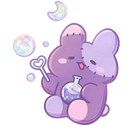 73766purplebunny custom emote | Palak XOXO