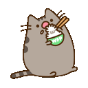 PusheenRice animated emote - The Group Chat
