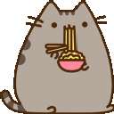 PusheenNoodles animated GIF emoji from The Group Chat