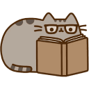 pusheenbook Discord sticker from The Group Chat