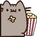 480389pusheenpopcorn animated emote from The Group Chat