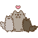 5555_love_pusheen custom emote from The Group Chat