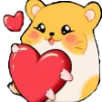 HamsterHeart Discord sticker | Μ Λ Υ V Ι L L Ξ🌿