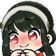 waifu_YorBashful animated Discord emote from ୨୧     waifu cαƒe    𓂃 ✿   〈 🍵ɞ ྀྀ active ⋆ social ⋆ events ⋆ gwys ⋆ icons ⋆ gaming ⋆ art ⋆ sfw ⋆