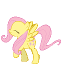 fluttershyskipping animated Discord emote from girls.exe (18+)