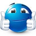 1_bluethumbsup custom emote - /genuinely ₊˚・