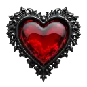 158750gothicheartredblack
