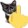 Middlefingercat Discord sticker from TheHighWRLD