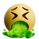 Vomited Discord sticker from Legión War: Official Server「🚩」