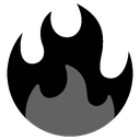 V_FlameGreyBlack Discord Emoji from Vulcan