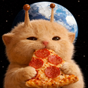 PizzaCattoAlien custom emote from ⋆˚𝜗 night owls 𝜚˚⋆