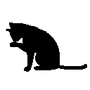 Kitten_Black animated GIF emoji | ⋆˚𝜗 night owls 𝜚˚⋆