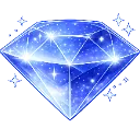 LeuchtenderblauerDiamantmitStern