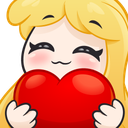 484998blondegirlheart custom emote from iamsanna