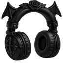 140885blackgothicheadphones