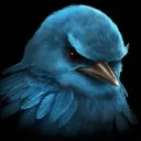 pngtreepictureofabluebirdonablac