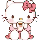 78005hellokittywithtea