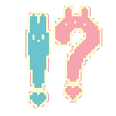 exclamation_question_mark animated GIF emoji from 百合好き | . 𝙁𝙪𝙙𝙖𝙣𝙨𝙝𝙞  ◞