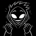 Shadow_Excited Discord Emoji - White Shadows