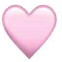 Heart symbol in a soft light pink color.