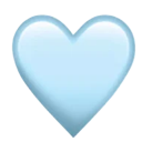Heart symbol colored in a soft pastel blue shade.
