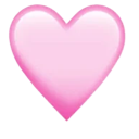 Light pink heart symbol centered on a white background.