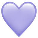 Heart symbol in a soft light purple color.