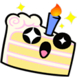 bday1000 animated Discord emote from ꒰  .  🌈 。cndyume ◟ `` ˖