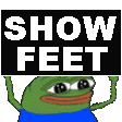 pepe_show_feet Discord sticker from AK's Feet Heaven