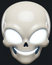 Shadow_Skull Discord Emoji - White Shadows