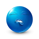 SexyBitingLipBlueEmojiball
