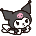 kuromi3_laying Discord sticker - ♡ ໋𓈒ﾟ🎀　⊹　blushing．giveaways．social．friends．guild tag．cute．chat．emotes．hangout．fun．vc．chill．gaming