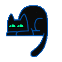 susblackcat animated emote - trans chompers