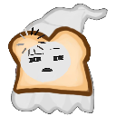 ghostybuffering Discord sticker from ₊˚⊹ ᰔ Ghosty Toasty Graveyard ᰔ ⊹˚ ₊